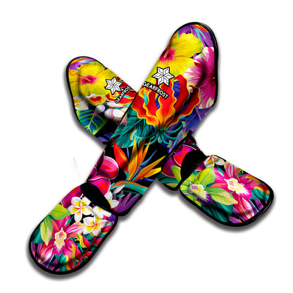 Tropical Hummingbird Print Muay Thai Shin Guard