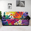 Tropical Hummingbird Print Sofa Cover