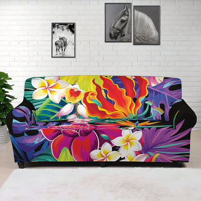 Tropical Hummingbird Print Sofa Cover