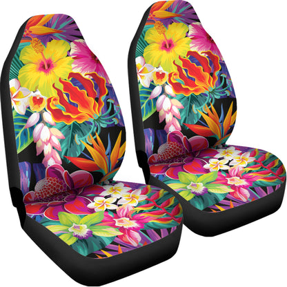 Tropical Hummingbird Print Universal Fit Car Seat Covers
