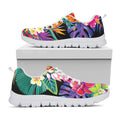 Tropical Hummingbird Print White Running Shoes