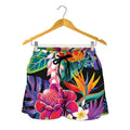 Tropical Hummingbird Print Women's Shorts