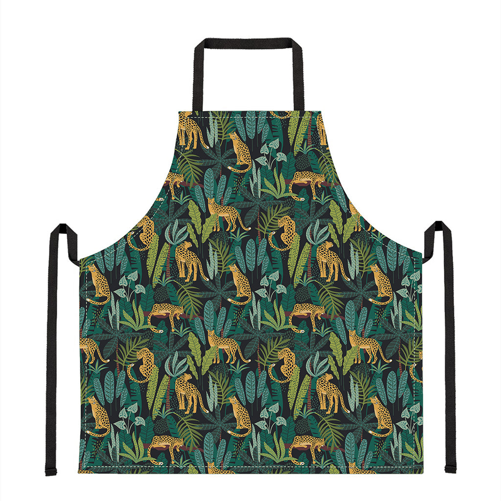 Tropical Jaguar Pattern Print Apron