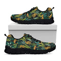 Tropical Jaguar Pattern Print Black Running Shoes