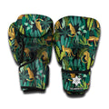 Tropical Jaguar Pattern Print Boxing Gloves