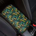 Tropical Jaguar Pattern Print Car Center Console Cover
