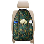 Tropical Jaguar Pattern Print Car Seat Organizers