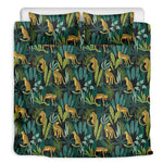 Tropical Jaguar Pattern Print Duvet Cover Bedding Set