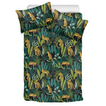 Tropical Jaguar Pattern Print Duvet Cover Bedding Set