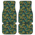 Tropical Jaguar Pattern Print Front and Back Car Floor Mats