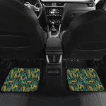 Tropical Jaguar Pattern Print Front and Back Car Floor Mats