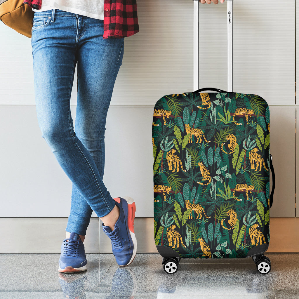 Tropical Jaguar Pattern Print Luggage Cover