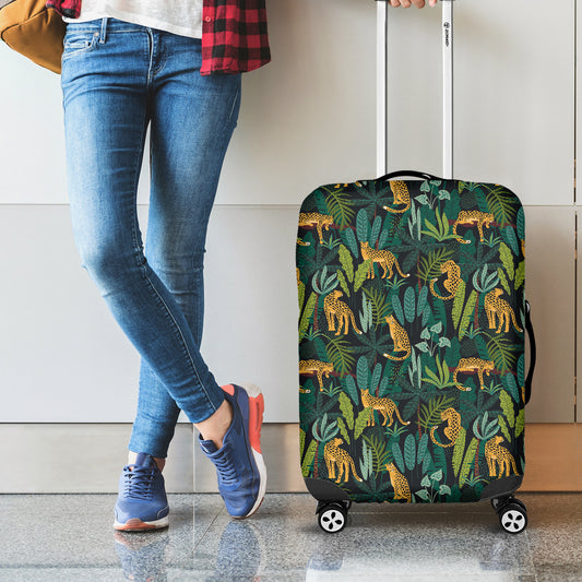 Tropical Jaguar Pattern Print Luggage Cover