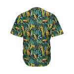 Tropical Jaguar Pattern Print Men's Baseball Jersey