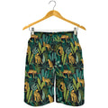Tropical Jaguar Pattern Print Men's Shorts