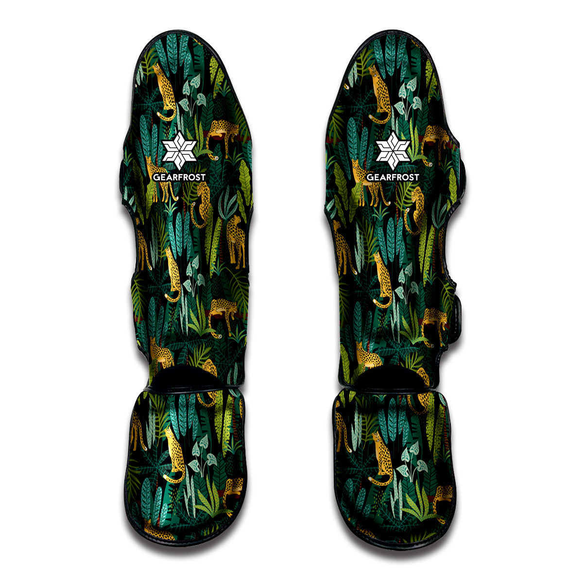 Tropical Jaguar Pattern Print Muay Thai Shin Guard