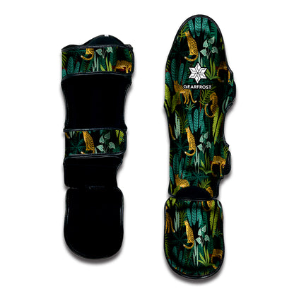 Tropical Jaguar Pattern Print Muay Thai Shin Guard