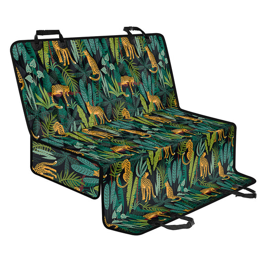 Tropical Jaguar Pattern Print Pet Car Back Seat Cover
