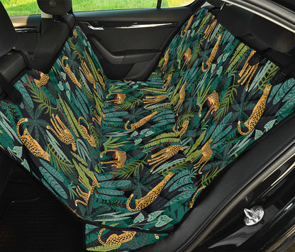 Tropical Jaguar Pattern Print Pet Car Back Seat Cover