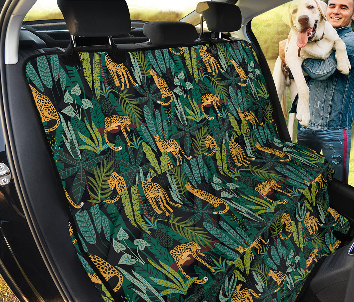 Tropical Jaguar Pattern Print Pet Car Back Seat Cover