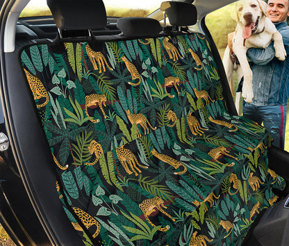 Tropical Jaguar Pattern Print Pet Car Back Seat Cover