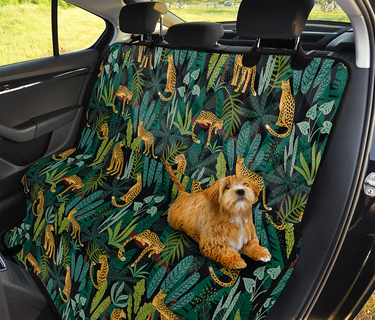 Tropical Jaguar Pattern Print Pet Car Back Seat Cover