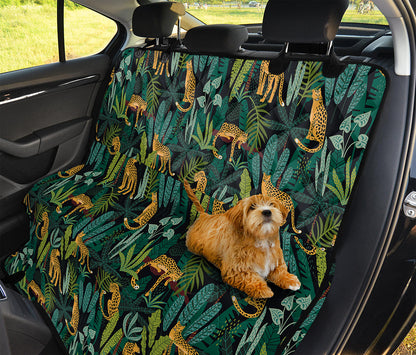 Tropical Jaguar Pattern Print Pet Car Back Seat Cover
