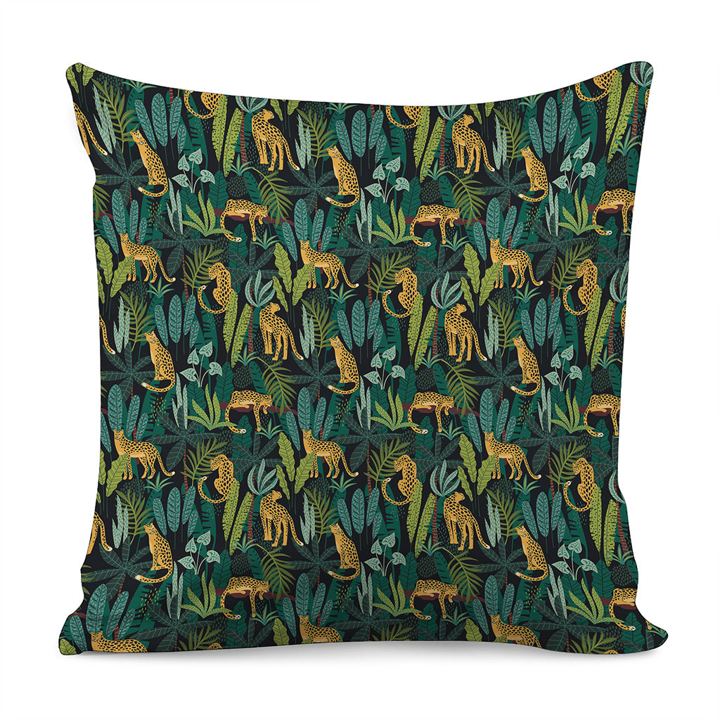 Tropical Jaguar Pattern Print Pillow Cover