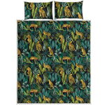 Tropical Jaguar Pattern Print Quilt Bed Set