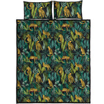 Tropical Jaguar Pattern Print Quilt Bed Set