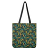 Tropical Jaguar Pattern Print Tote Bag