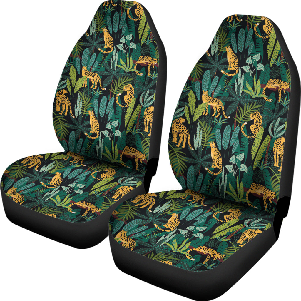 Tropical Jaguar Pattern Print Universal Fit Car Seat Covers