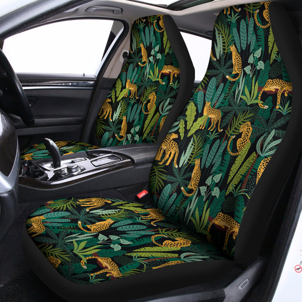 Tropical Jaguar Pattern Print Universal Fit Car Seat Covers
