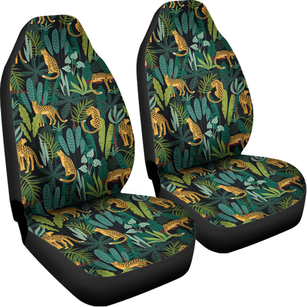 Tropical Jaguar Pattern Print Universal Fit Car Seat Covers