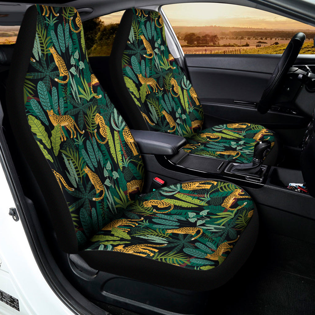 Tropical Jaguar Pattern Print Universal Fit Car Seat Covers