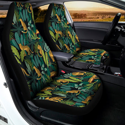 Tropical Jaguar Pattern Print Universal Fit Car Seat Covers