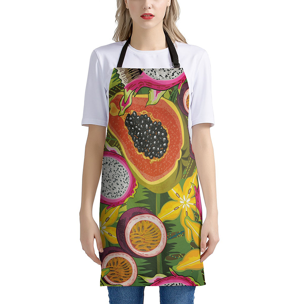 Tropical Jungle Fruits Pattern Print Apron