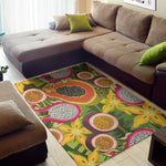 Tropical Jungle Fruits Pattern Print Area Rug