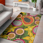 Tropical Jungle Fruits Pattern Print Area Rug