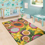 Tropical Jungle Fruits Pattern Print Area Rug
