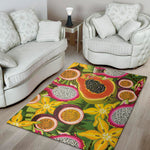 Tropical Jungle Fruits Pattern Print Area Rug