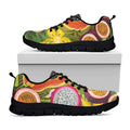 Tropical Jungle Fruits Pattern Print Black Running Shoes
