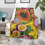 Tropical Jungle Fruits Pattern Print Blanket
