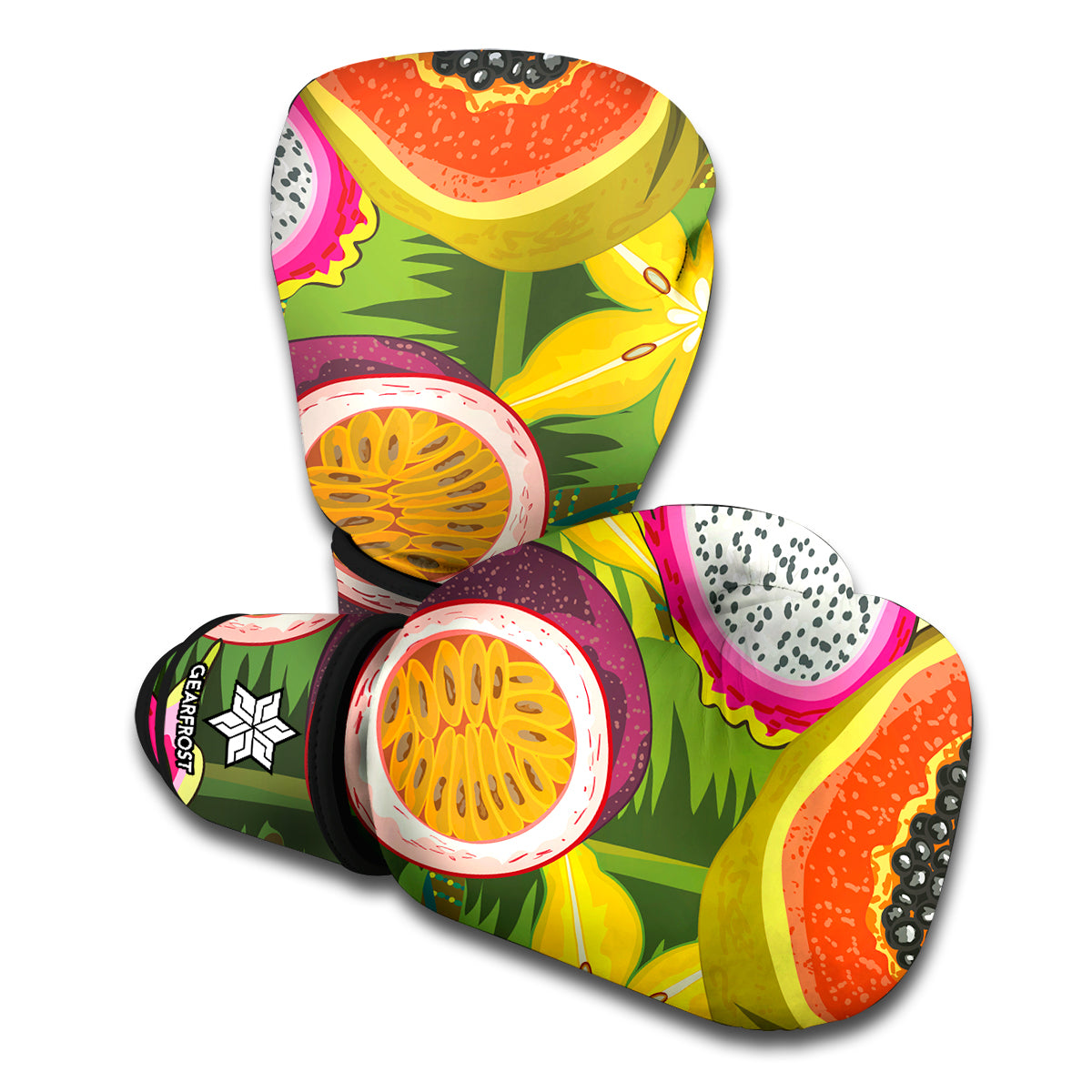 Tropical Jungle Fruits Pattern Print Boxing Gloves