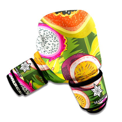 Tropical Jungle Fruits Pattern Print Boxing Gloves