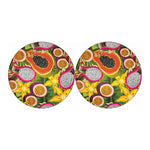 Tropical Jungle Fruits Pattern Print Car Coasters