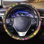 Tropical Jungle Fruits Pattern Print Car Steering Wheel Cover