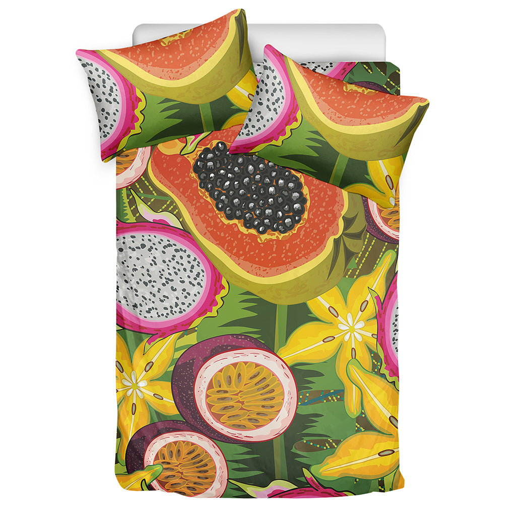 Tropical Jungle Fruits Pattern Print Duvet Cover Bedding Set