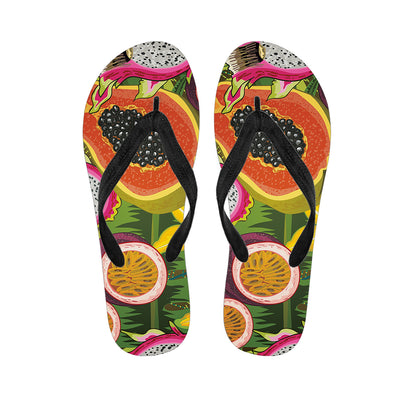 Tropical Jungle Fruits Pattern Print Flip Flops