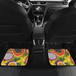 Tropical Jungle Fruits Pattern Print Front and Back Car Floor Mats